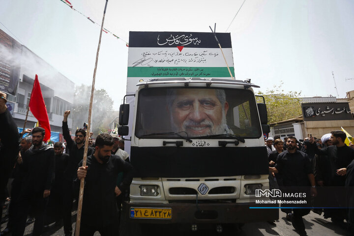 تشییع پیکر سرلشکر شهید «محمد سعید ایزدی» و جانباز شهید «محمد آقازیارتی» در قم