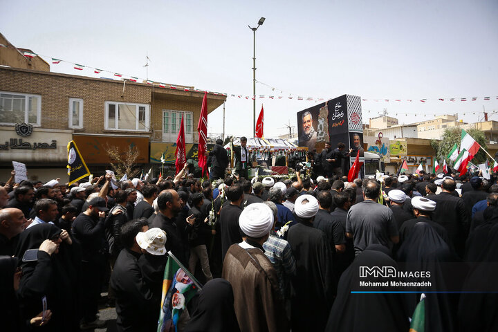 تشییع پیکر سرلشکر شهید «محمد سعید ایزدی» و جانباز شهید «محمد آقازیارتی» در قم