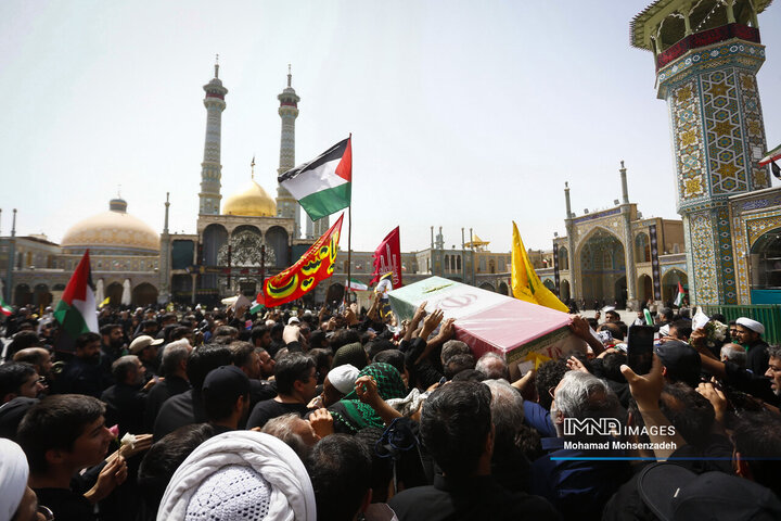 تشییع پیکر سرلشکر شهید «محمد سعید ایزدی» و جانباز شهید «محمد آقازیارتی» در قم