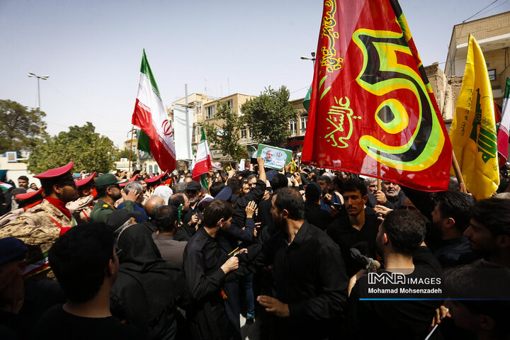 تشییع پیکر سرلشکر شهید «محمد سعید ایزدی» و جانباز شهید «محمد آقازیارتی» در قم