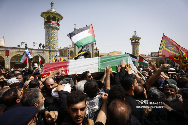 تشییع پیکر سرلشکر شهید «محمد سعید ایزدی» و جانباز شهید «محمد آقازیارتی» در قم