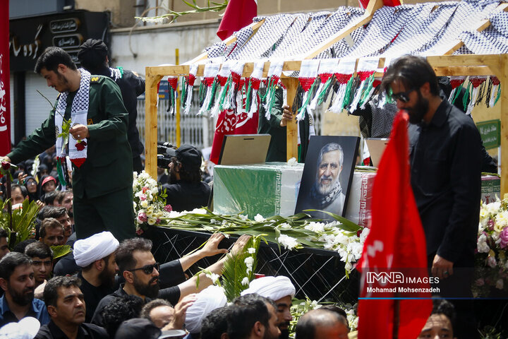 تشییع پیکر سرلشکر شهید «محمد سعید ایزدی» و جانباز شهید «محمد آقازیارتی» در قم