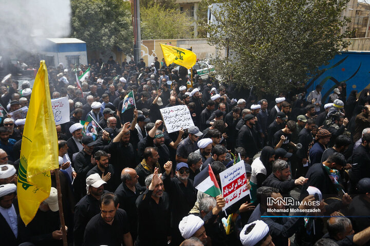 تشییع پیکر سرلشکر شهید «محمد سعید ایزدی» و جانباز شهید «محمد آقازیارتی» در قم