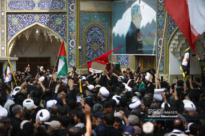 تشییع پیکر سرلشکر شهید «محمد سعید ایزدی» و جانباز شهید «محمد آقازیارتی» در قم