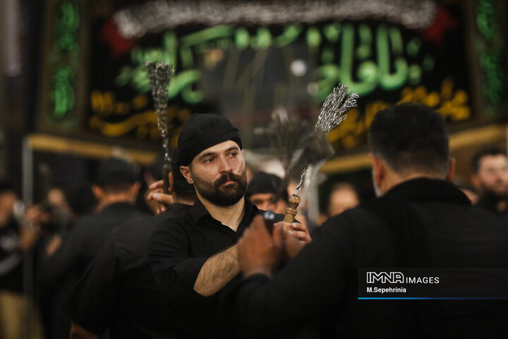 دسته‌های عزاداری اباعبدالله‌الحسین(ع) در بازار تبریز