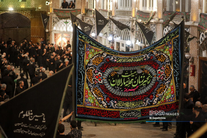 دسته‌های عزاداری اباعبدالله‌الحسین(ع) در بازار تبریز
