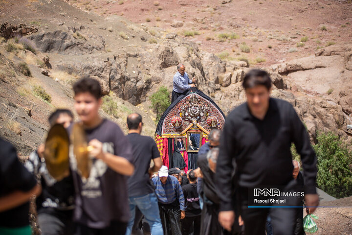 آیین نخل گردانی روز عاشورا در روستای تاریخی ابیانه