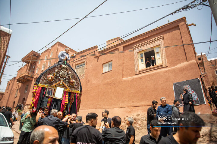 آیین نخل گردانی روز عاشورا در روستای تاریخی ابیانه