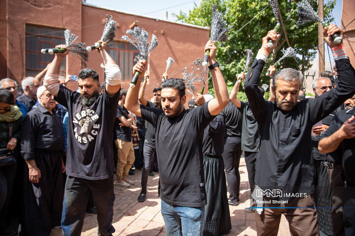 آیین نخل گردانی روز عاشورا در روستای تاریخی ابیانه