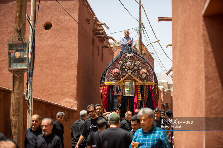 آیین نخل گردانی روز عاشورا در روستای تاریخی ابیانه