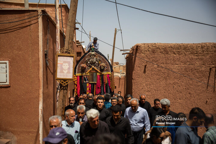 آیین نخل گردانی روز عاشورا در روستای تاریخی ابیانه