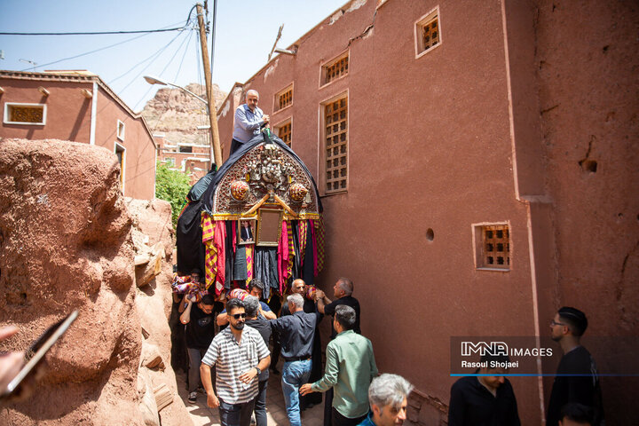 آیین نخل گردانی روز عاشورا در روستای تاریخی ابیانه