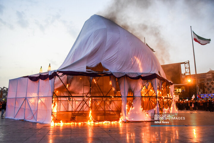 خیمه سوزان میدان امام حسین علیه السلام