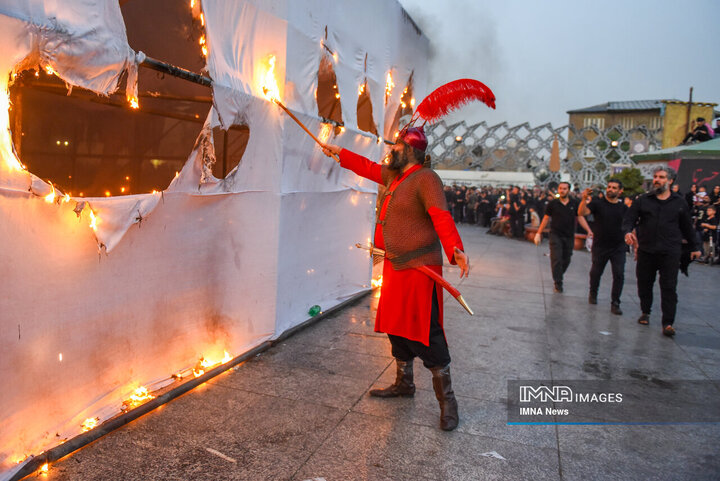 خیمه سوزان میدان امام حسین علیه السلام