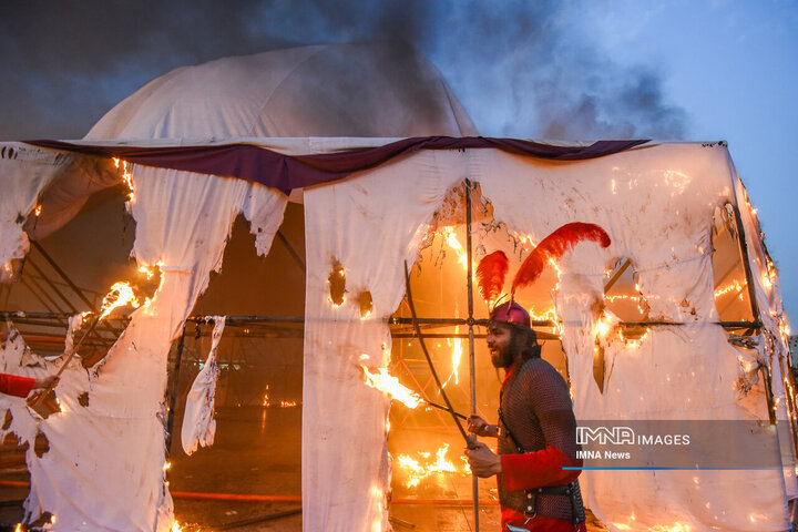 خیمه سوزان میدان امام حسین علیه السلام