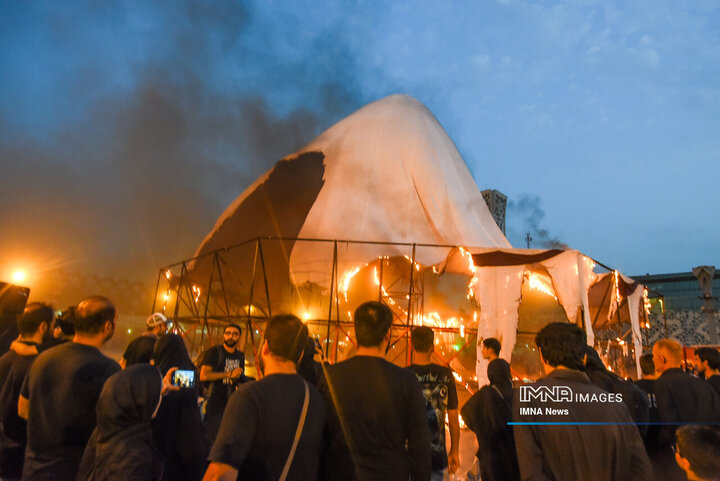 خیمه سوزان میدان امام حسین علیه السلام