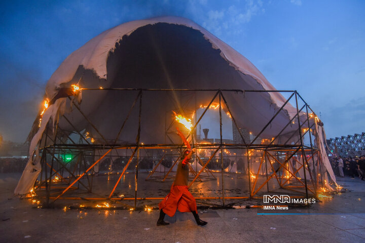 خیمه سوزان میدان امام حسین علیه السلام