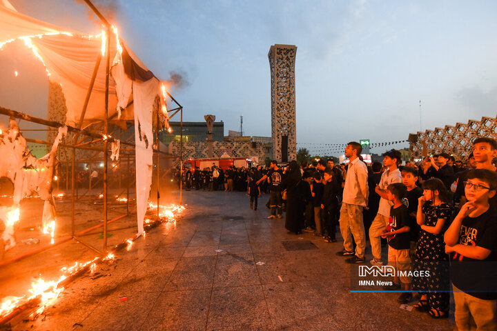 خیمه سوزان میدان امام حسین علیه السلام