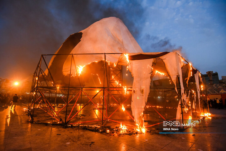 خیمه سوزان میدان امام حسین علیه السلام