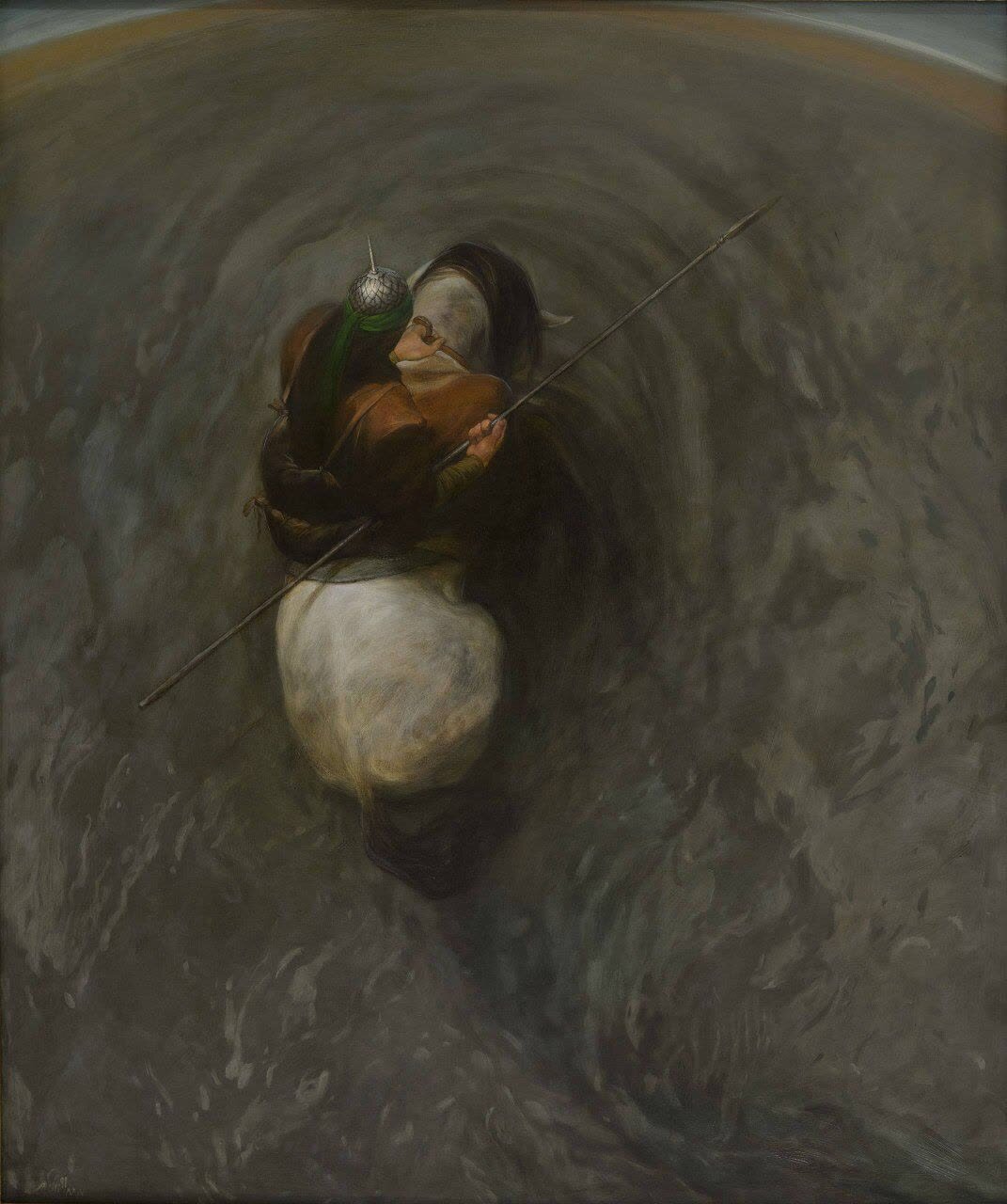 تابلوهایت وداع و اشک؛ آفرینشهای استاد روحالامین در سوگ عاشورا + عکس