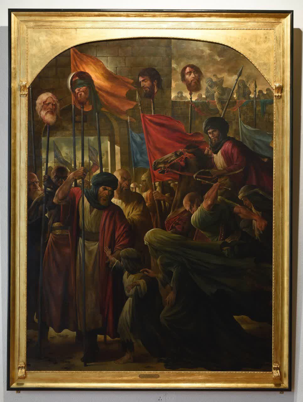 تابلوهایت وداع و اشک؛ آفرینشهای استاد روحالامین در سوگ عاشورا + عکس