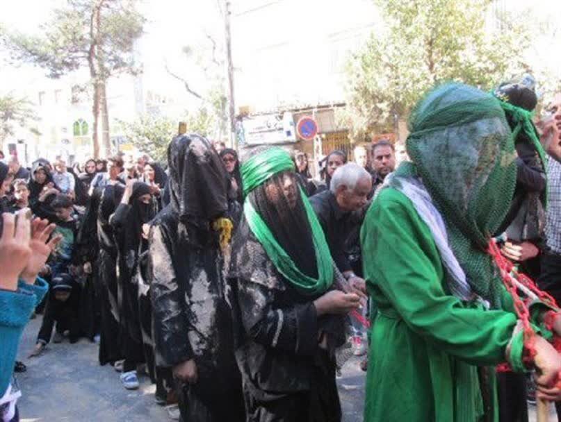 قافله نمادین اسرای کربلا در اراک به راه افتاد