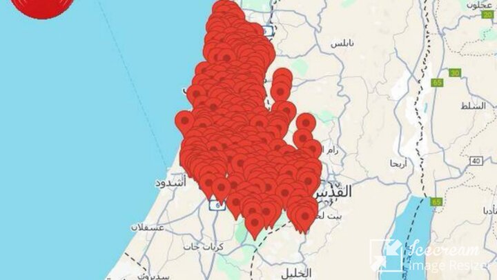 فعال شدن آژیر خطر در مناطق مختلف فلسطین اشغالی