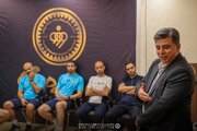 آئین تکریم و معارفه مدیرعامل باشگاه سپاهان در تمرین طلایی پوشان + عکس