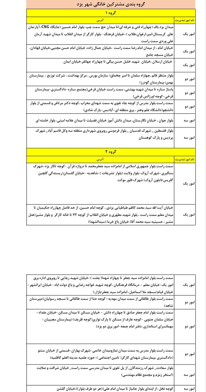 جدول کامل خاموشی برق یزد دوشنبه ۲۳ تیر ۱۴۰۴ / زمان‌بندی قطعی برق گروه‌های مختلف