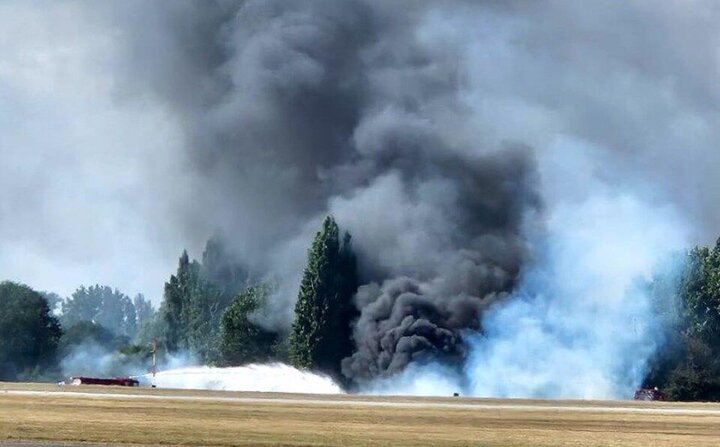 سقوط هواپیما در فرودگاه ساوتند لندن