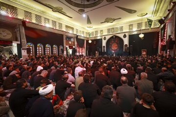 غدیریه میزبان جمعیت پرشور عزاداران حسینی پای منبر استاد شیخ حسین انصاریان