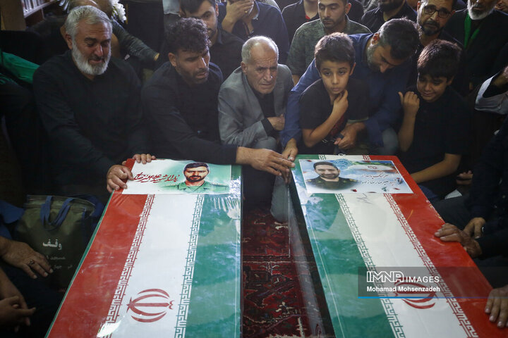 تشییع پیکر مطهر 2 شهید تجاوز رژیم صهیونیستی به کشور درقم