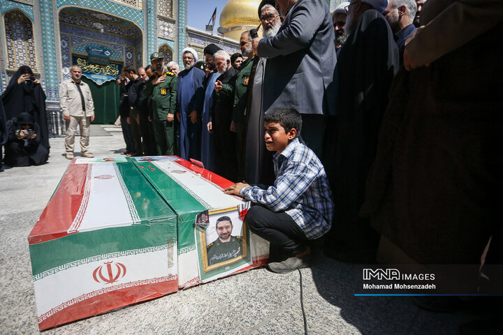 تشییع پیکر مطهر 2 شهید تجاوز رژیم صهیونیستی به کشور درقم