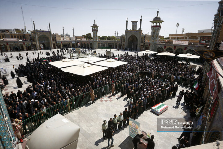 تشییع پیکر مطهر 2 شهید تجاوز رژیم صهیونیستی به کشور درقم