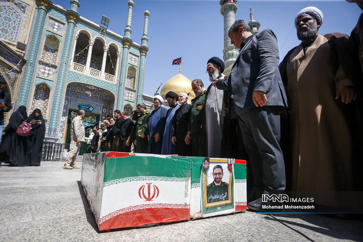 تشییع پیکر مطهر 2 شهید تجاوز رژیم صهیونیستی به کشور درقم