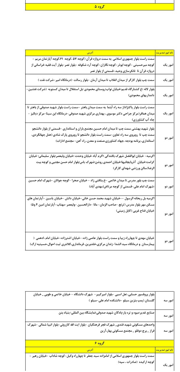 جدول کامل خاموشی برق یزد چهارشنبه ۲۵ تیر ۱۴۰۴ / زمانبندی قطعی برق گروههای مختلف