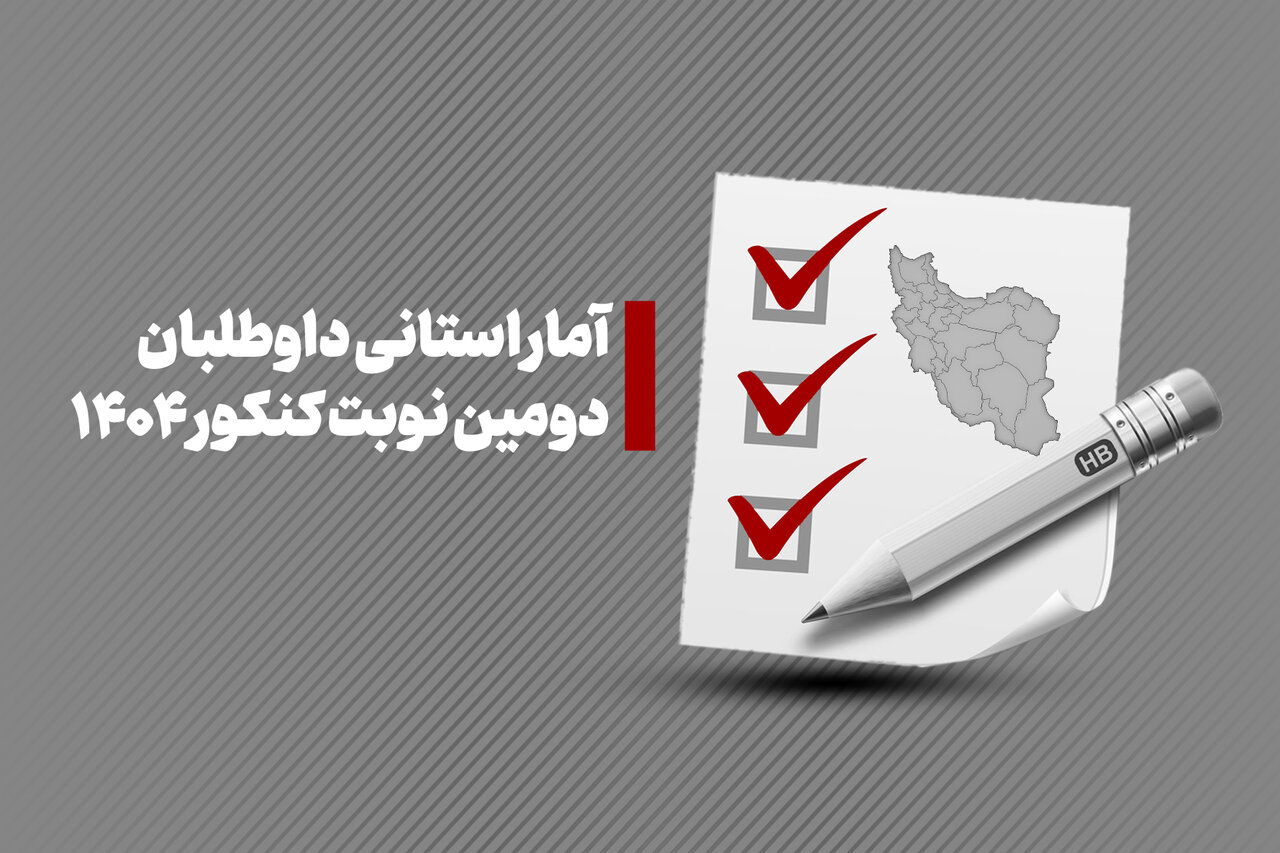 آمار داوطلبان نوبت دوم کنکور ۱۴۰۴ به تفکیک رشته و استان