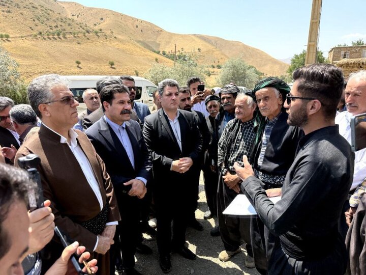 بازدید معاون رئیس‌جمهور از روستاهای مریوان