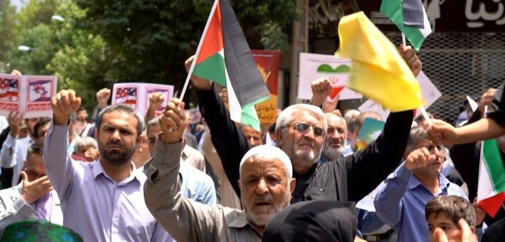 راهپیمایی جمعه خشم و نصر در دیار آریوبرزن + عکس