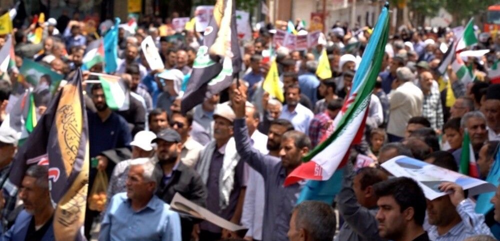 راهپیمایی جمعه خشم و نصر در دیار آریوبرزن + عکس
