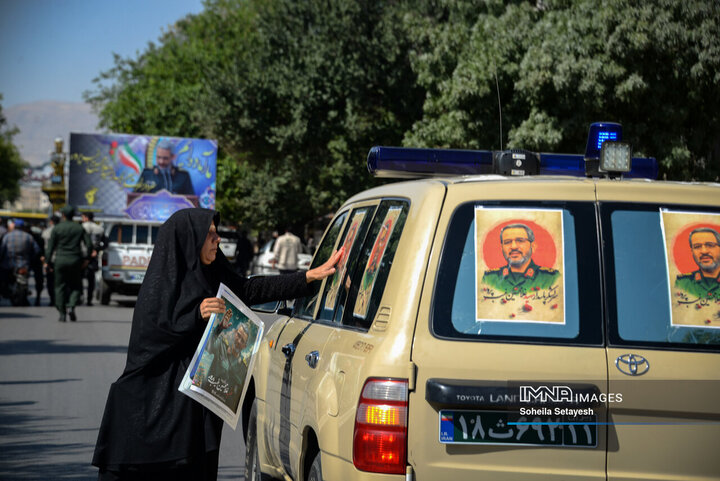 مراسم تشییع سردار شهید غلام‌حسین غیب پرور