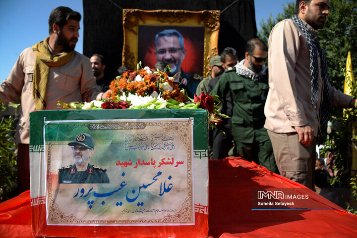 مراسم تشییع سردار شهید غلام‌حسین غیب پرور