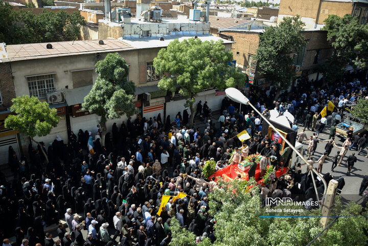 مراسم تشییع سردار شهید غلام‌حسین غیب پرور