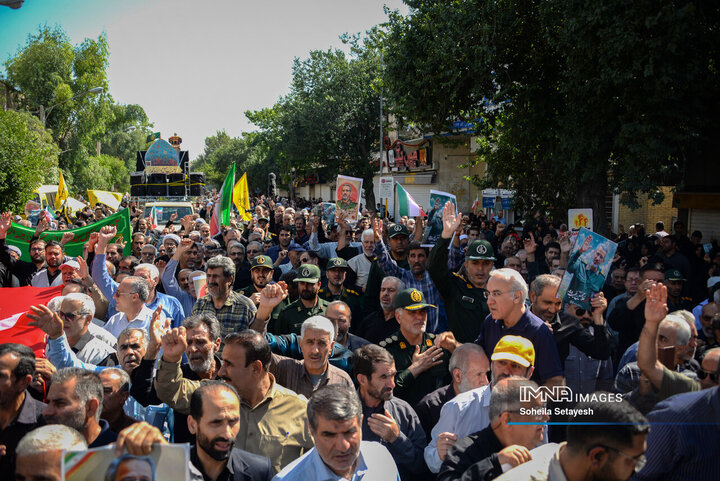 مراسم تشییع سردار شهید غلام‌حسین غیب پرور