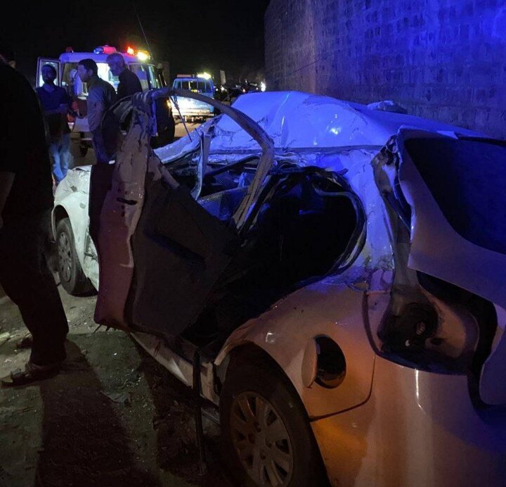 یک فوتی و ۴ مصدوم در تصادف زنجیره‌ای سه خودرو در محور هراز