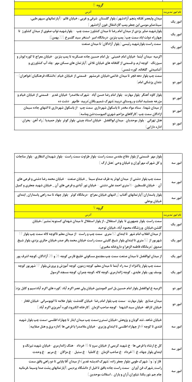 جدول کامل خاموشی برق یزد یکشنبه ۲۹ تیر ۱۴۰۴ / زمانبندی قطعی برق گروههای مختلف