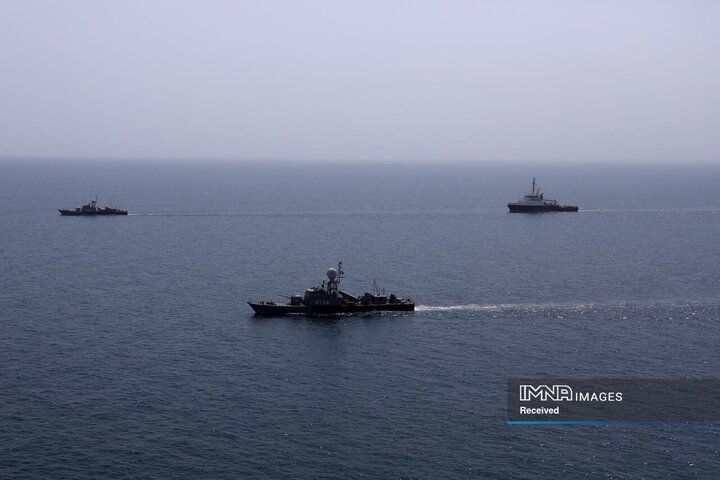 اجرای تمرین عکسبرداری هوایی (Photo Ex)و صورت‌بندی و آرایش‌های تاکتیکی در رزمایش مرکب امداد و نجات 2025 دریای خزر