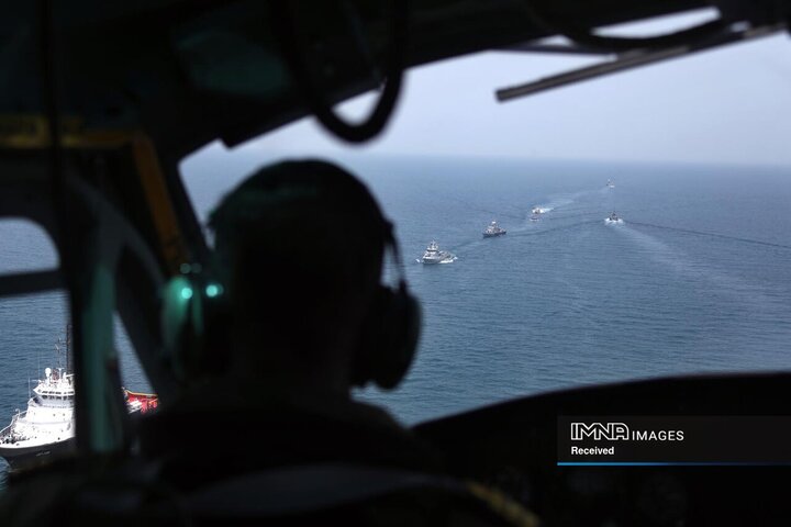 برگزاری رژه دریایی یگان‌های شناور سطحی شرکت کننده در رزمایش امداد و نجات 2025 دریایی خزر