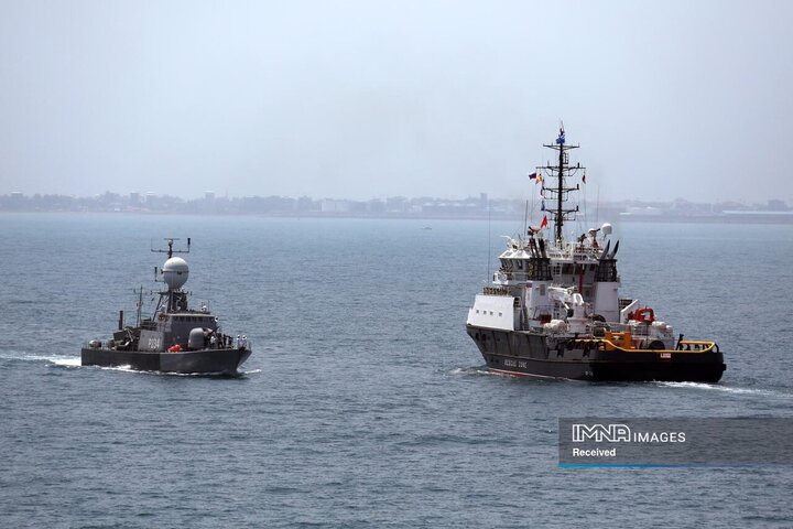 برگزاری رژه دریایی یگان‌های شناور سطحی شرکت کننده در رزمایش امداد و نجات 2025 دریایی خزر