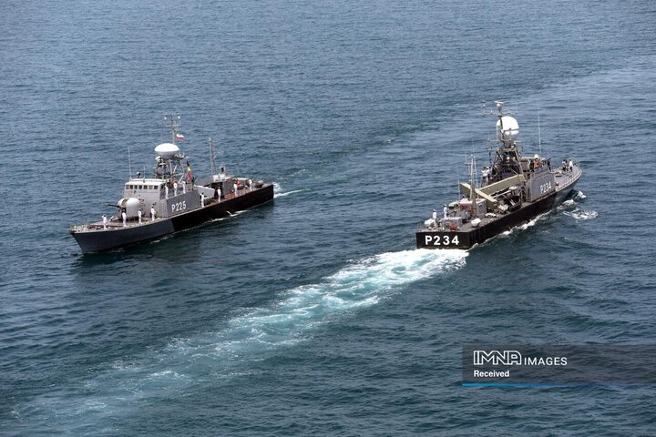 برگزاری رژه دریایی یگان‌های شناور سطحی شرکت کننده در رزمایش امداد و نجات 2025 دریایی خزر